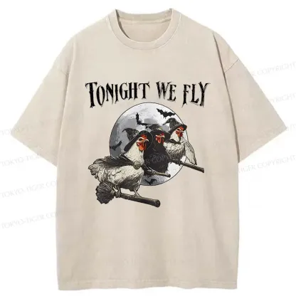 Tokyo-Tiger Magic Flying Chicken Washed T-Shirt