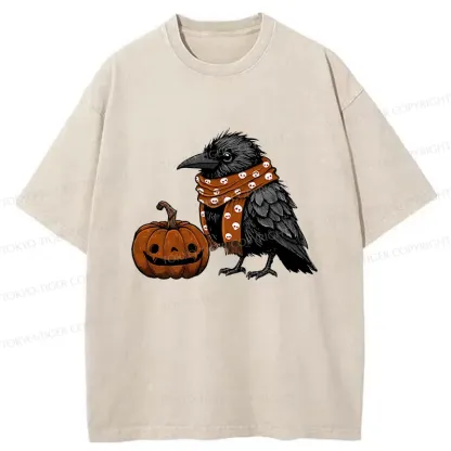 Tokyo-Tiger Christmas Crow Washed T-Shirt