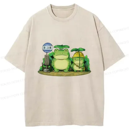 Tokyo-Tiger My Neighbor Frog Washed T-Shirt