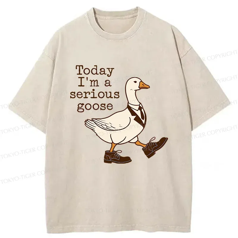 Tokyo-Tiger Working And Serious Goose Washed T-Shirt Sale