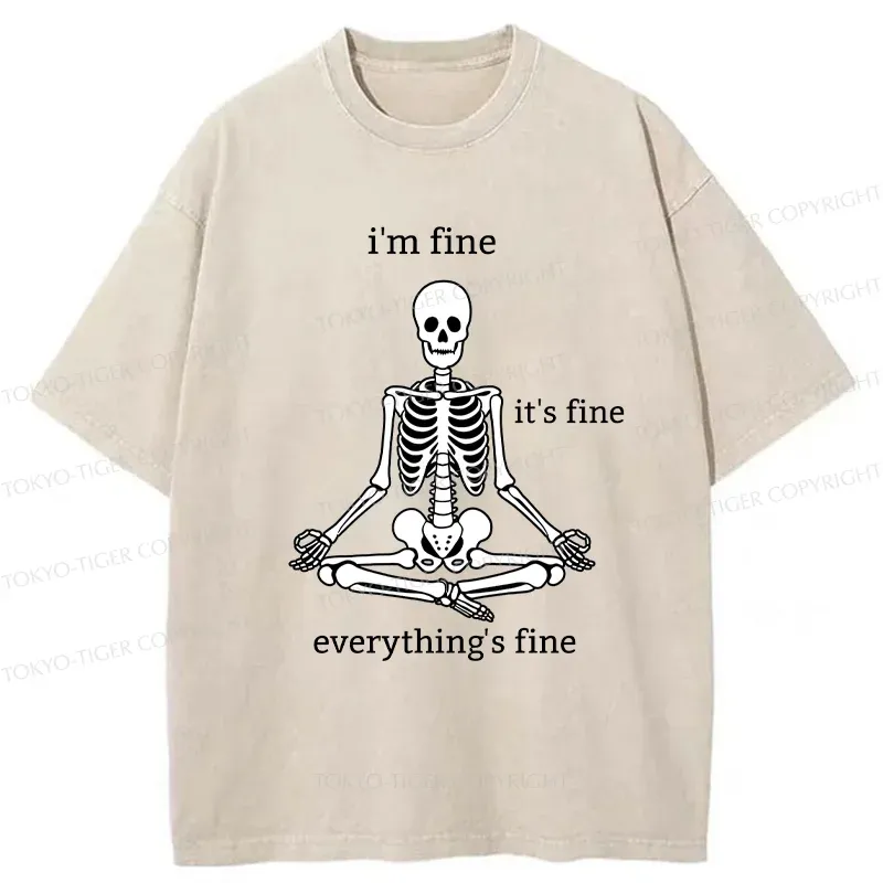 Tokyo-Tiger Heart As Calm As Water Washed T-Shirt