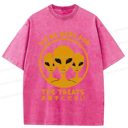Tokyo-Tiger Alien Asking For Candy Washed T-Shirt