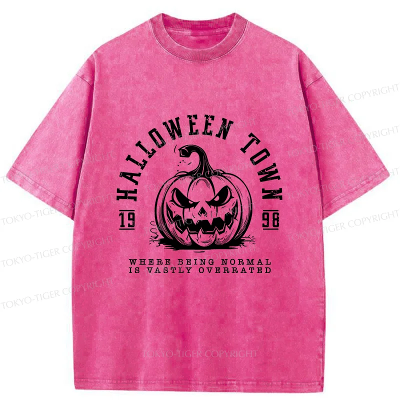 Tokyo-Tiger Halloween Pumpkin Washed T-Shirt