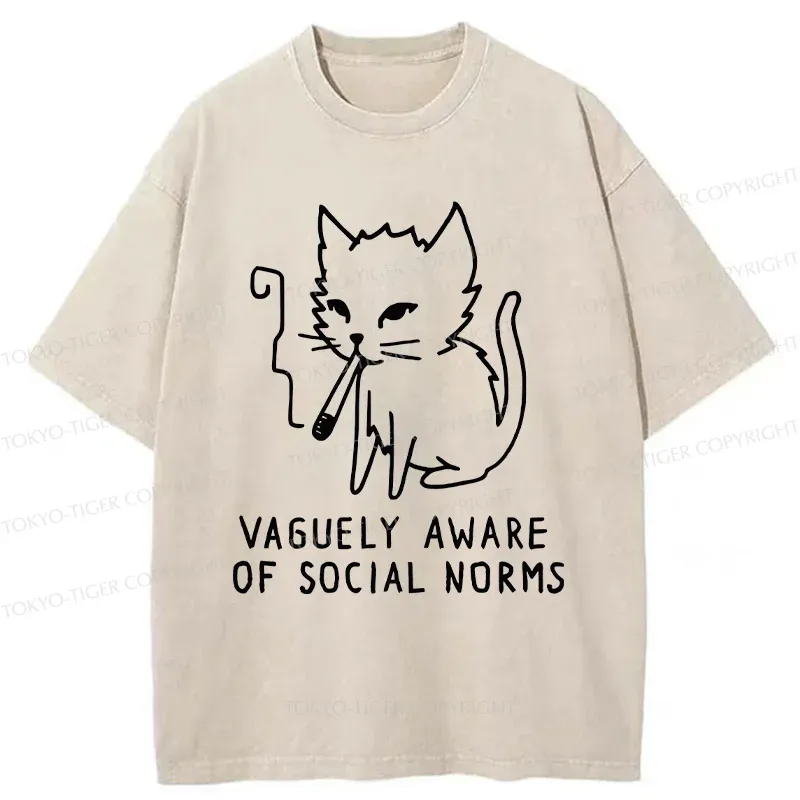 Tokyo-Tiger Uncontrolled Cat Washed T-Shirt