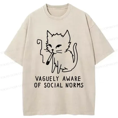 Tokyo-Tiger Uncontrolled Cat Washed T-Shirt