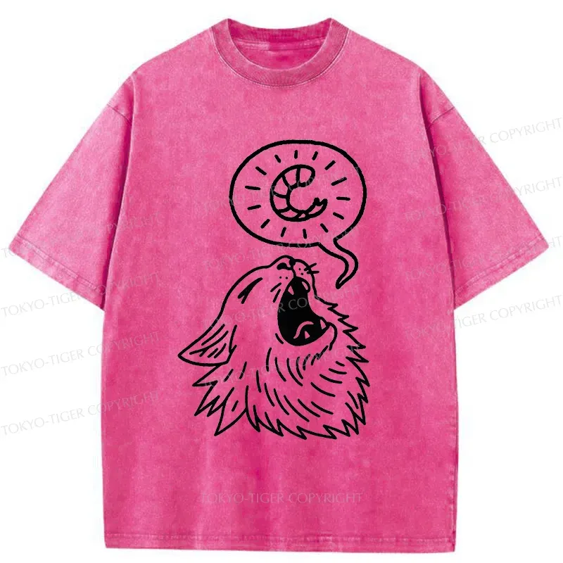 Tokyo-Tiger Cat Wants To Eat Shrimp Washed T-Shirt