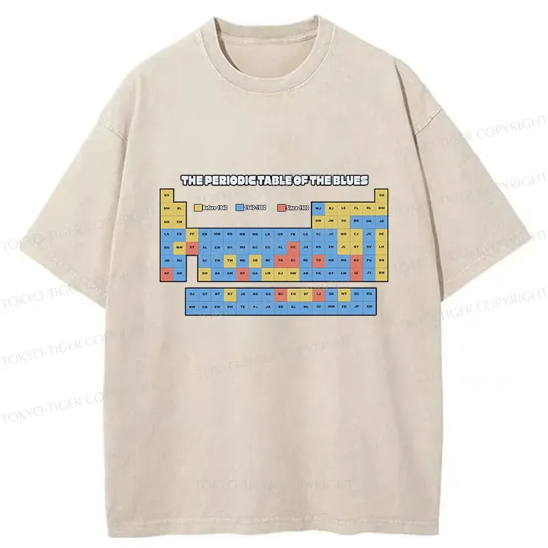 Tokyo-Tiger Blues Singer Element Table Washed T-Shirt