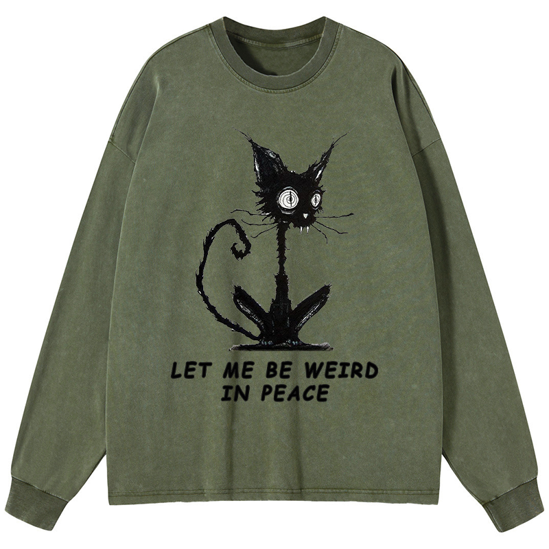 Tokyo-Tiger Cat Gradually Became Strange Washed Long Sleeve T-Shirt