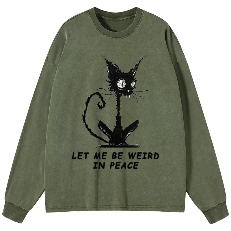 Tokyo-Tiger Cat Gradually Became Strange Washed Long Sleeve T-Shirt