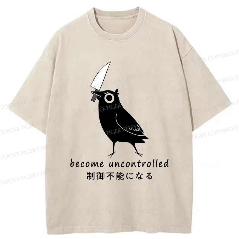 Tokyo-Tiger Uncontrolled Crows Washed T-Shirt