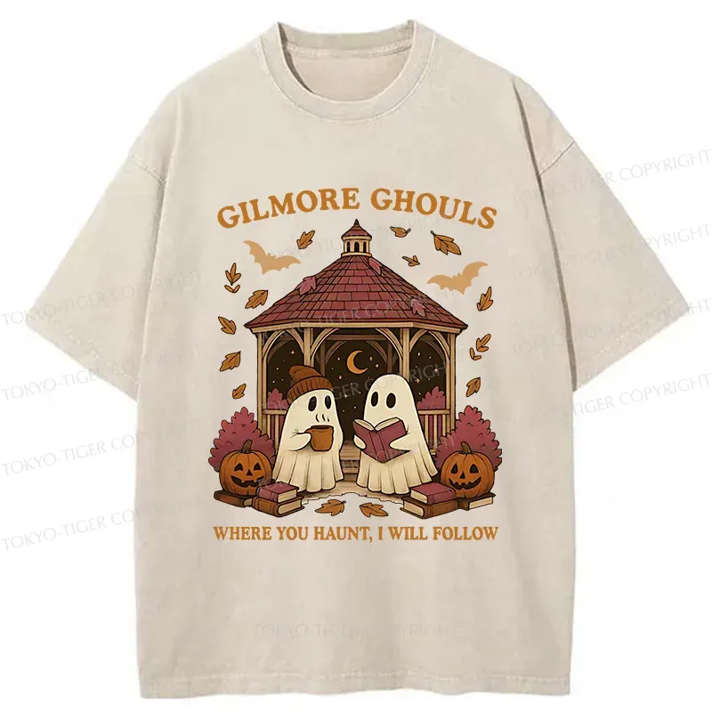 Tokyo-Tiger Halloween Reading Washed T-Shirt
