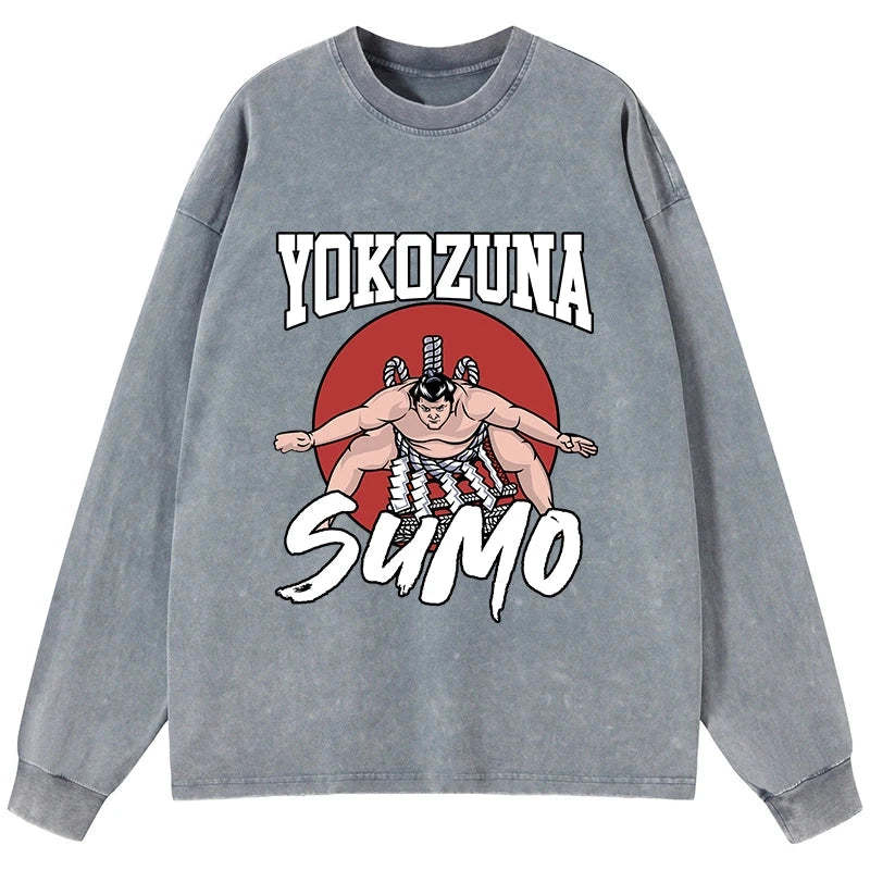 Tokyo-Tiger Yokozuna Sumo Washed Long Sleeve T-Shirt