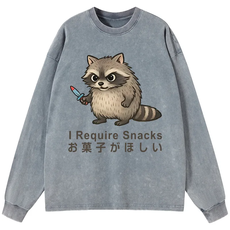 Tokyo-Tiger Delicious Chinese Food Washed Long Sleeve T-Shirt Sale
