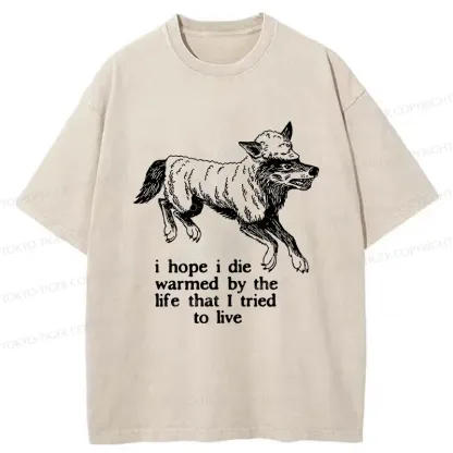Tokyo-Tiger A Wolf In Sheep's Clothing Funny Washed T-Shirt