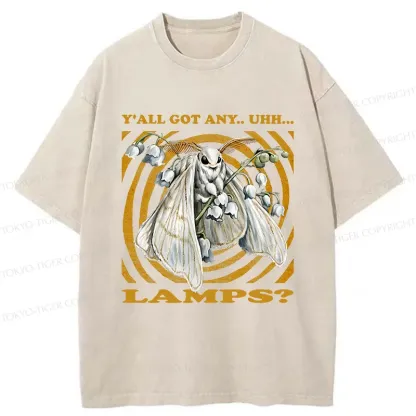 Tokyo-Tiger Funny Moth Meme Washed T-Shirt