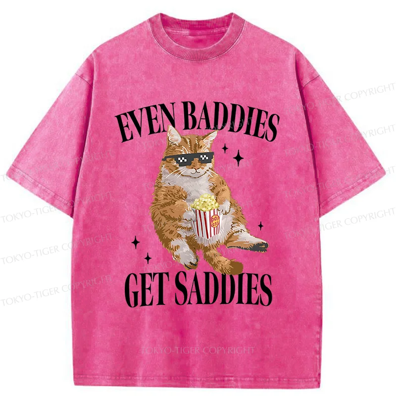 Tokyo-Tiger Bad Cat Meme Washed T-Shirt