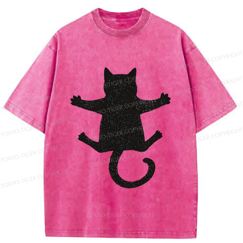 Tokyo-Tiger Hold Your Cat Washed T-Shirt