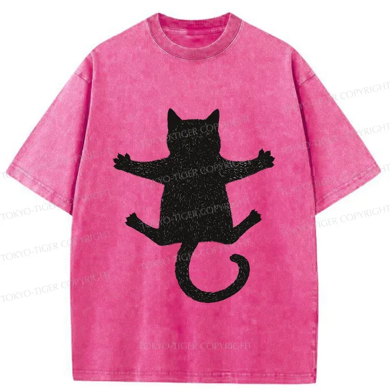 Tokyo-Tiger Hold Your Cat Washed T-Shirt