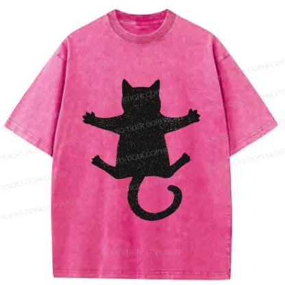 Tokyo-Tiger Hold Your Cat Washed T-Shirt