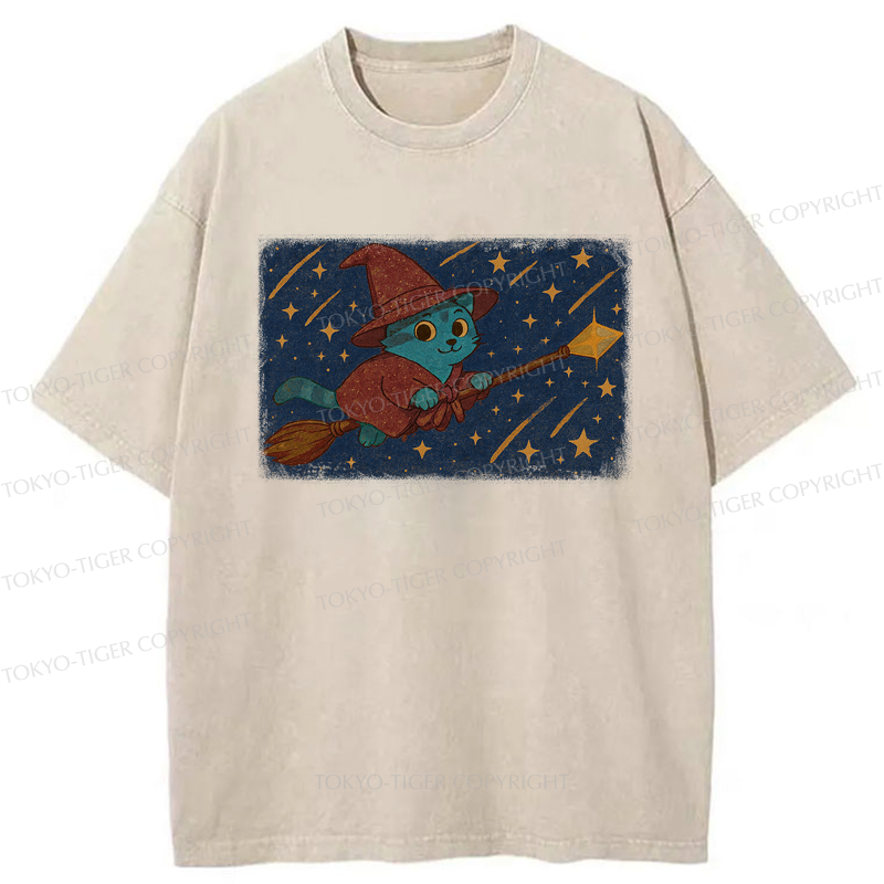 Tokyo-Tiger The Magical Cat Washed T-Shirt