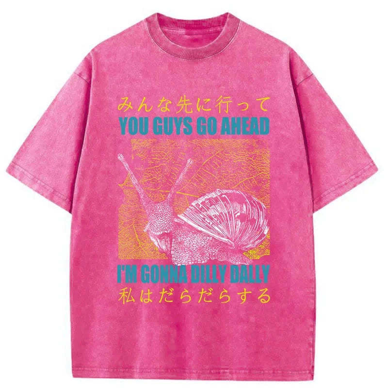Tokyo-Tiger Slow Snail Japanese Washed T-Shirt