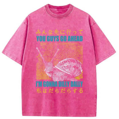 Tokyo-Tiger Slow Snail Japanese Washed T-Shirt