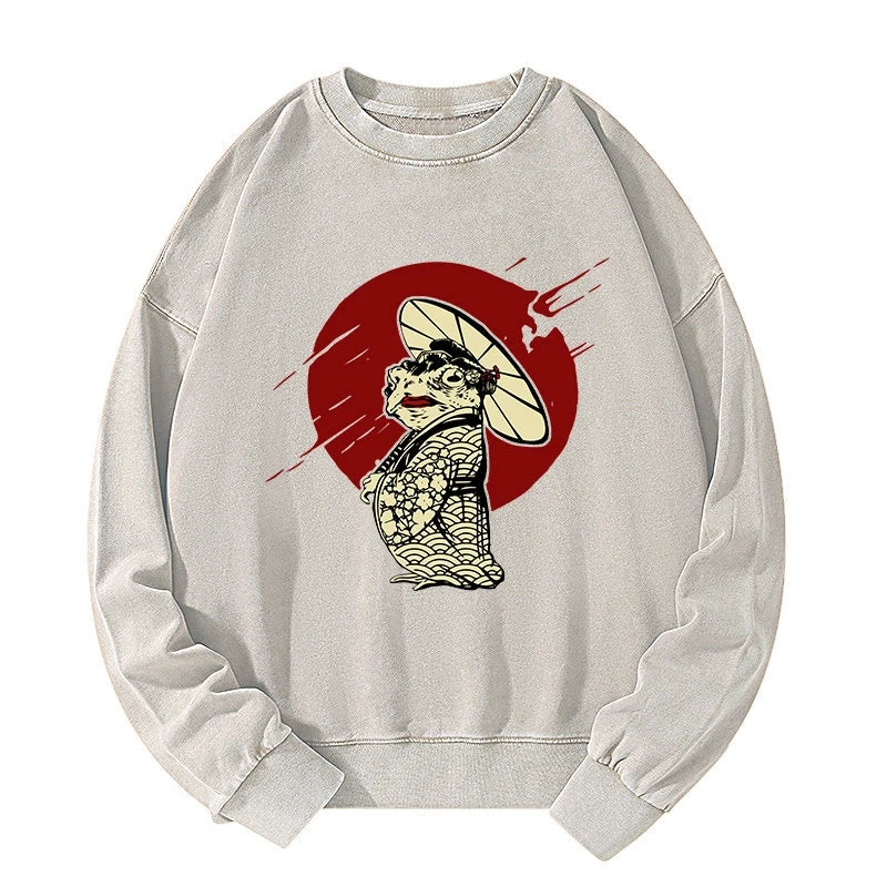 Tokyo-Tiger Frog Monster Washed Sweatshirt