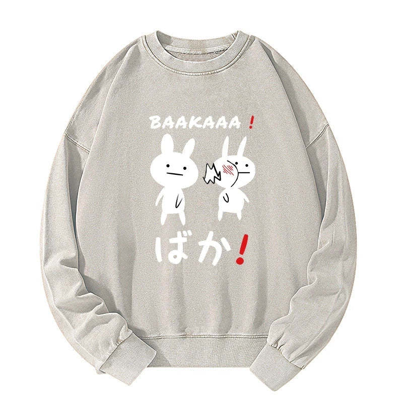 Tokyo-Tiger Anime Baka Manga Slap Washed Sweatshirt
