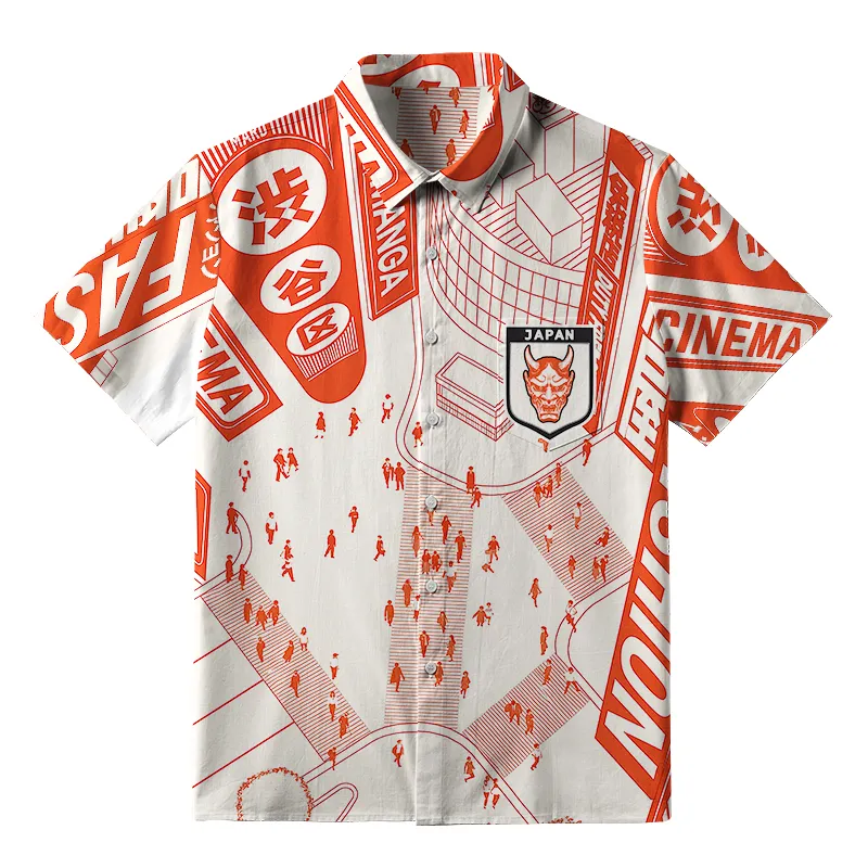 Tokyo-Tiger Shibuya Crossing Button-up Shirt