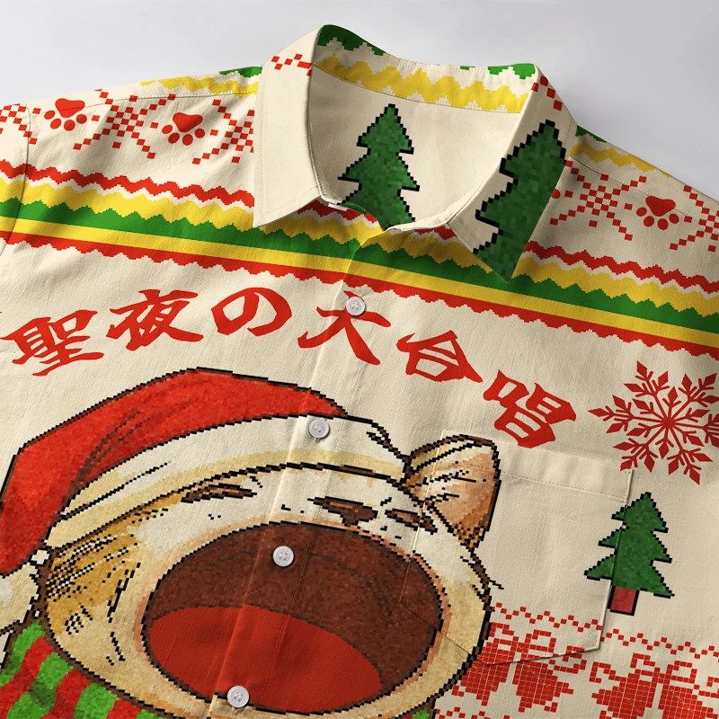 Tokyo-Tiger Christmas Cantata Christmas Button-up Shirt