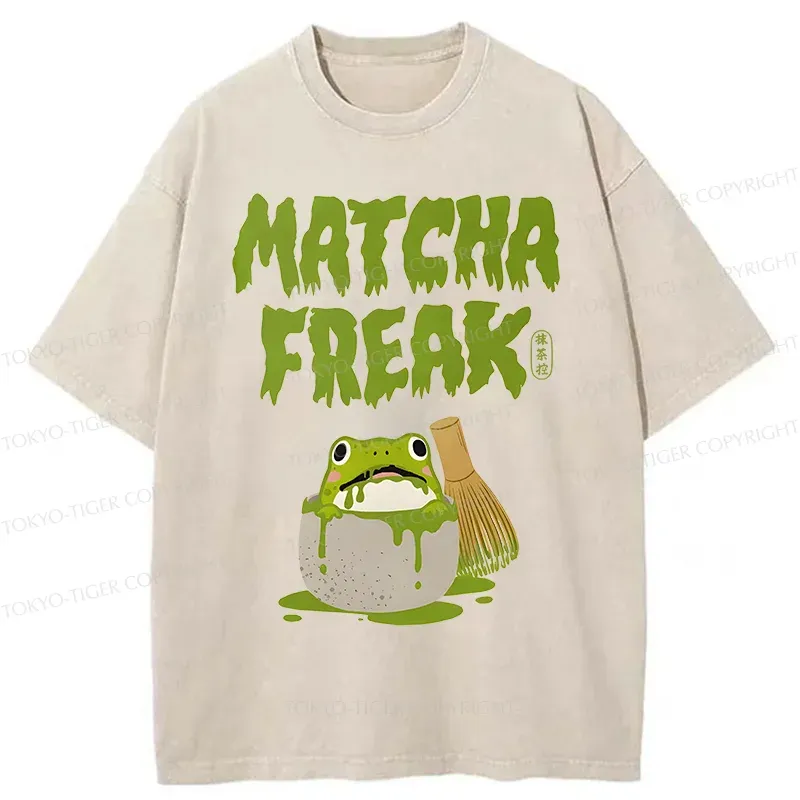 Tokyo-Tiger Matcha Frog Washed T-Shirt