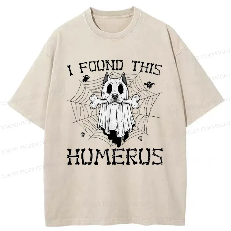 Tokyo-Tiger Halloween Ghost Dog Washed T-Shirt