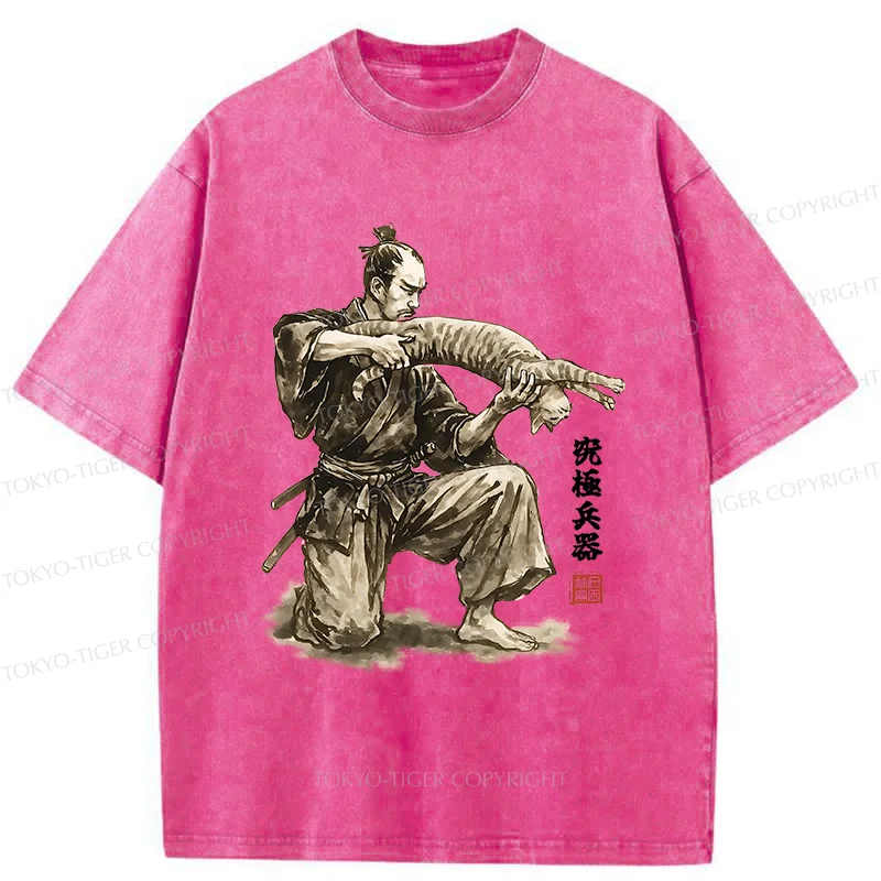 Tokyo-Tiger Ultimate Weapon Funny Washed T-Shirt