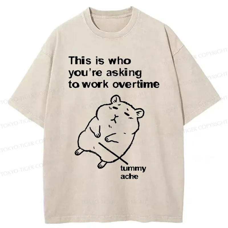 Tokyo-Tiger Overworked Hamster Washed T-Shirt Sale