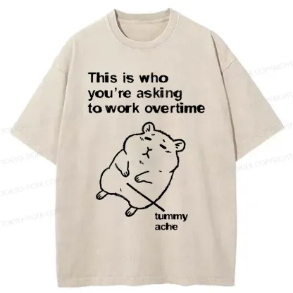 Tokyo-Tiger Overworked Hamster Washed T-Shirt