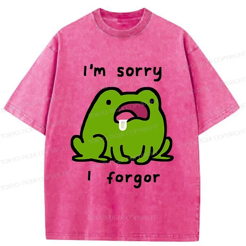 Tokyo-Tiger Frog With Bad Memory Washed T-Shirt