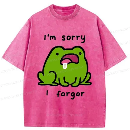 Tokyo-Tiger Frog With Bad Memory Washed T-Shirt