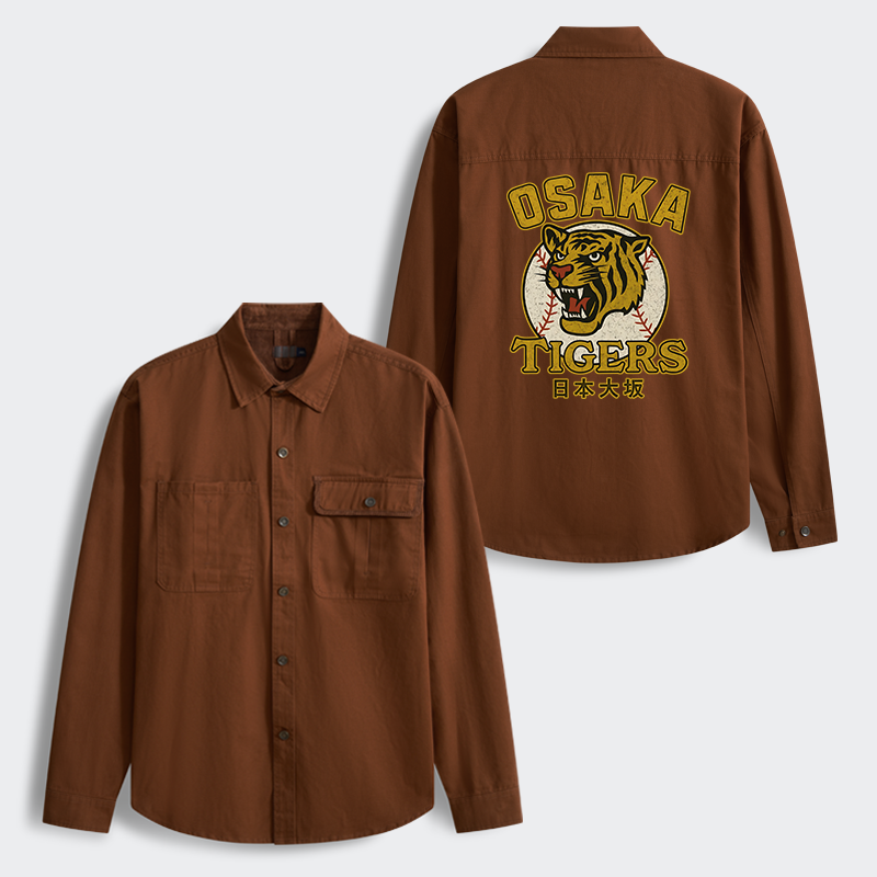 Tokyo-Tiger Funny Osaka Tigers Men's Corduroy Work Jacket
