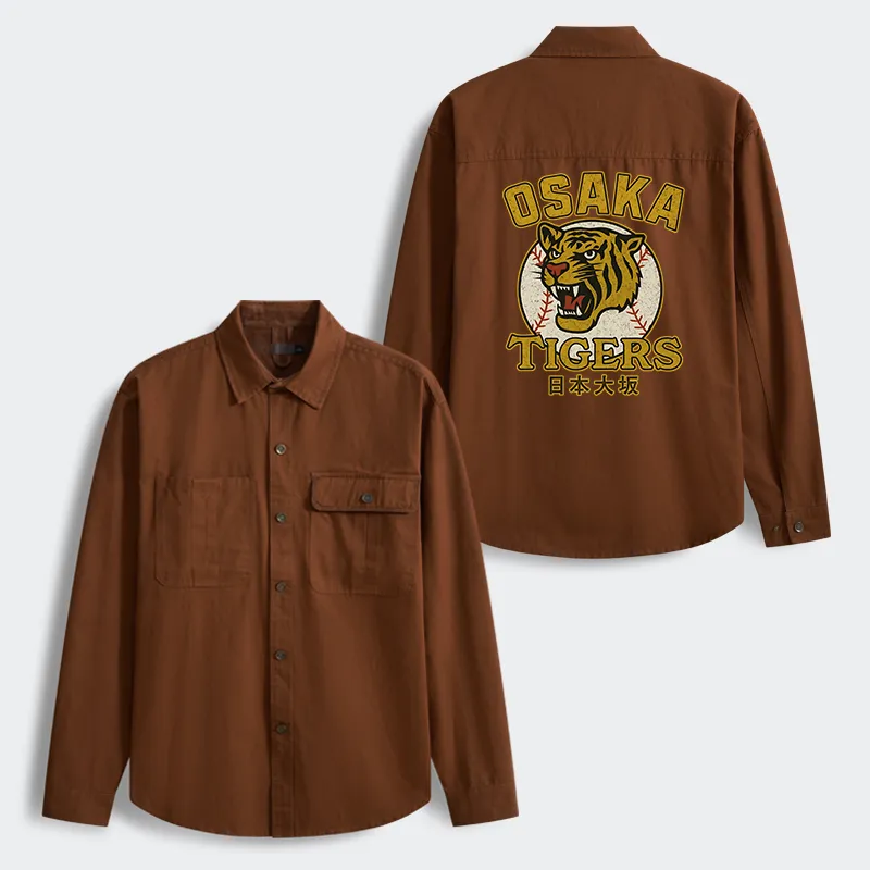 Tokyo-Tiger Funny Osaka Tigers Men's Corduroy Work Jacket