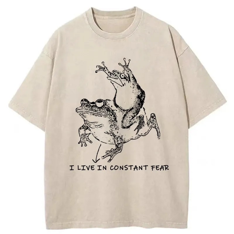 Tokyo-Tiger I Live In Constant Fear Washed T-Shirt