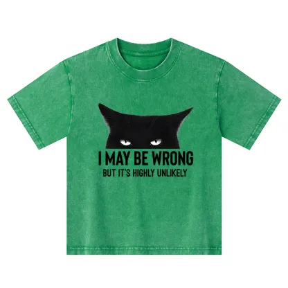Tokyo-Tiger Cat Can Do No Wrong Kids Washed T-Shirt