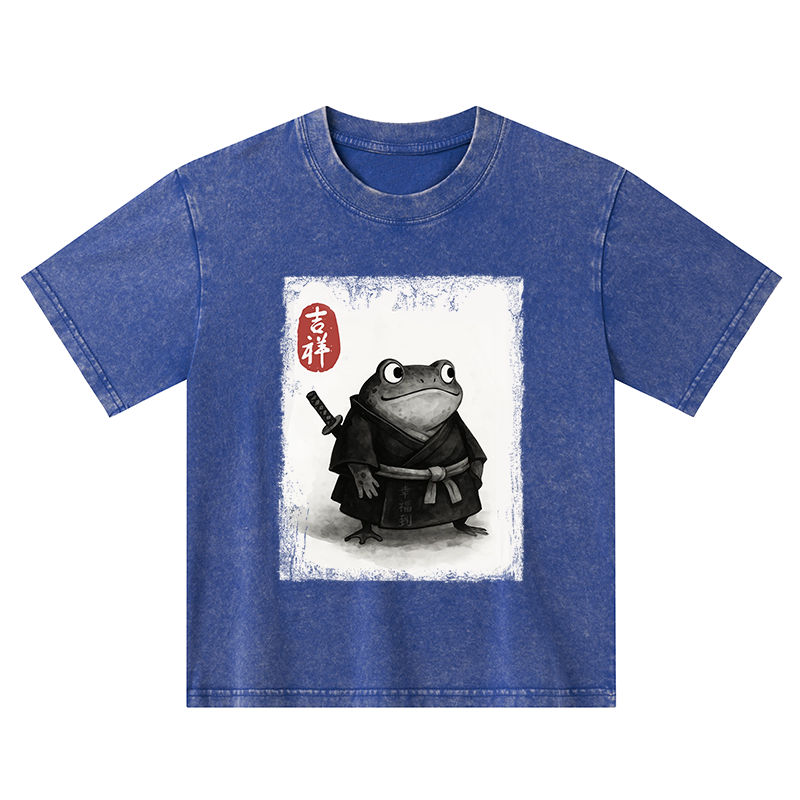 Tokyo-Tiger Blade of the Frog: A Samurai's Tale Kids Washed T-Shirt