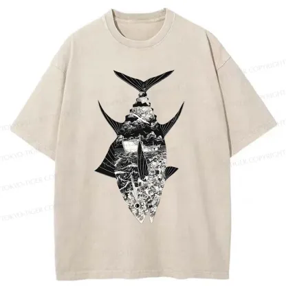 Tokyo-Tiger Tuna Art Washed T-Shirt