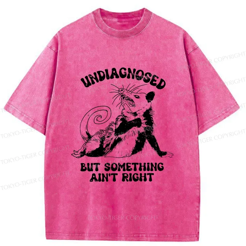 Tokyo-Tiger Undiagnosed Mental Health Opossum Washed T-Shirt Sale