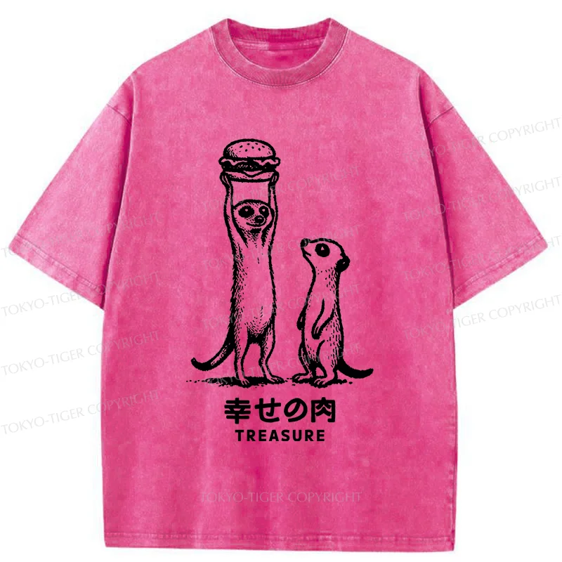 Tokyo-Tiger Meerkats' Favorite Burger Washed T-Shirt