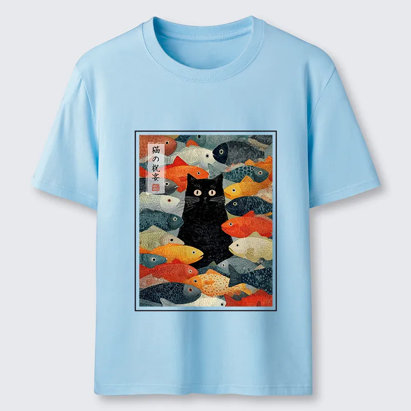 Tokyo-Tiger The Cat's Feast of Fish Classic T-Shirt