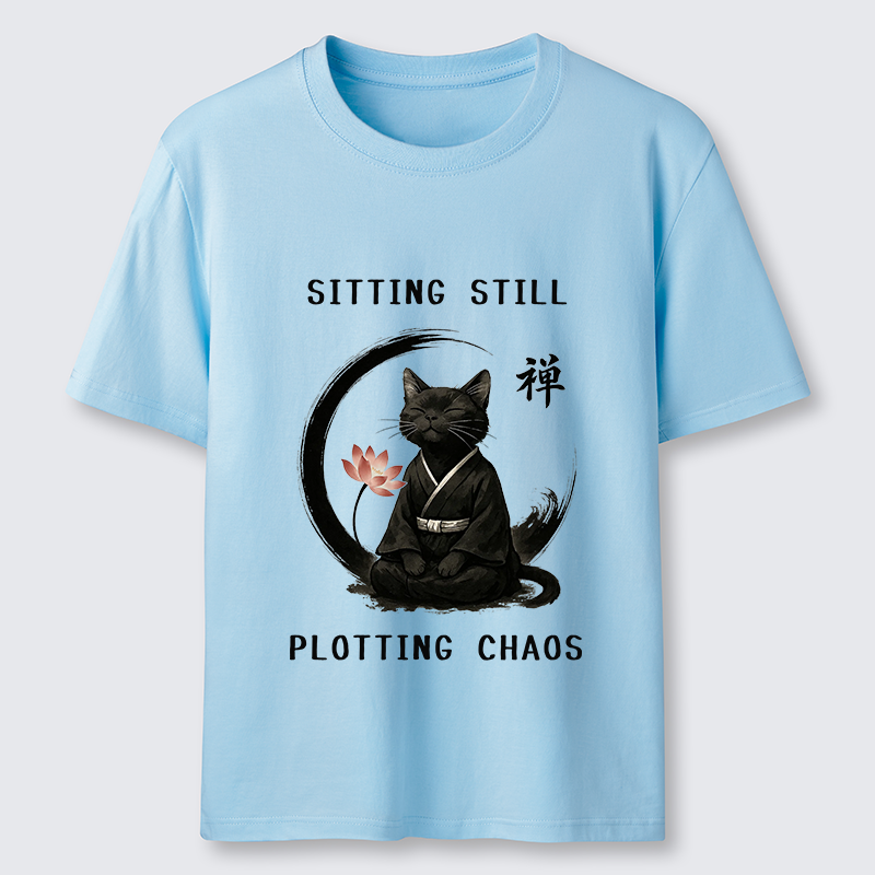 Tokyo-Tiger Sitting still  plotting chaos Calming Zen Cat Funny Classic T-Shirt