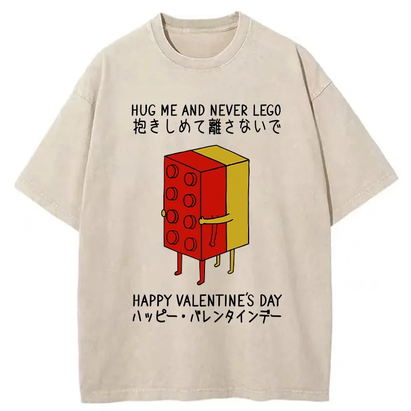 Tokyo-Tiger Hug Me And Don't Let Go Washed T-Shirt