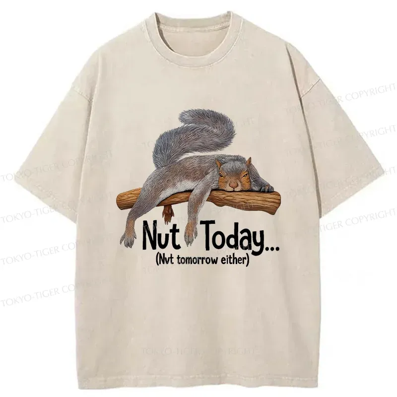 Tokyo-Tiger Lazy Squirrel Washed T-Shirt
