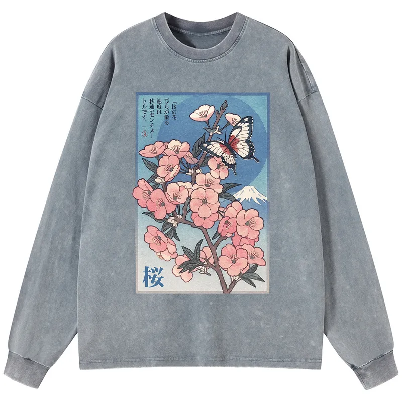 Tokyo-Tiger Delicious Chinese Food Washed Long Sleeve T-Shirt Sale